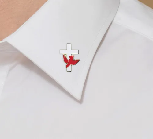 Vista 5 de Trendzeen Tarjeta de felicitación de ordenación de diáconos - con pin de solapa de cruz del Espíritu Santo Tarjeta de ordenación sacerdotal, pin