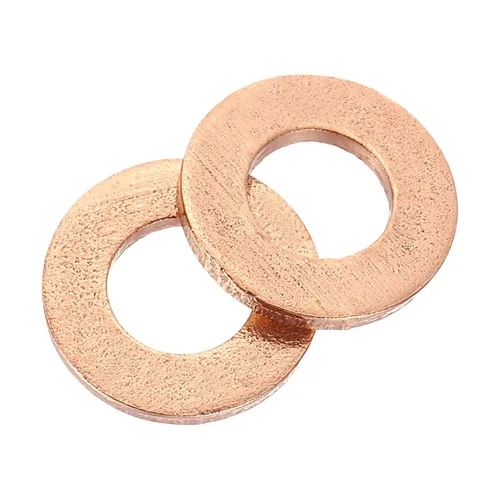 Vista 22 de uxcell Arandela plana M4, 36 piezas de arandelas planas de anillo de cobre de 8 mm DE 1 mm de espesor Junta de sello de metal para tornillos