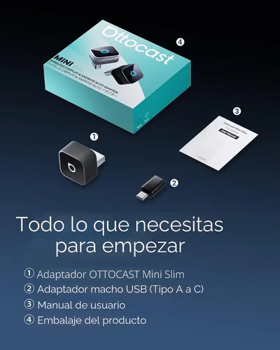 Vista 9 de Ottocast Mini Cube 3.0 Adaptador Inalámbrico CarPlay y Android Auto 2026 – Enchufe y Reproduce, Rápida Reconexión Automática (Negro)