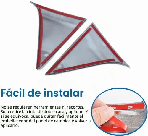 Vista 3 de 2 piezas de cubierta triangular de ventilación de fibra de carbono compatible con Honda HR-V 2023-2026
