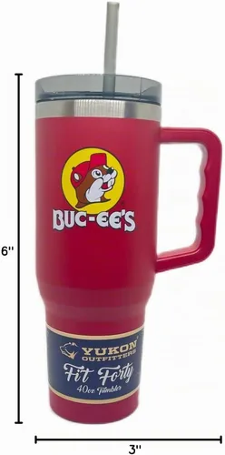 Vista 5 de Buc-ee's Vaso aislado con adhesivo del orgullo de Estados Unidos