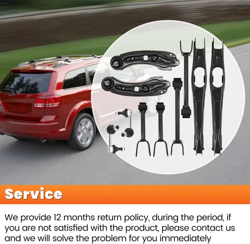 Vista 6 de Brazo de control superior e inferior trasero y barra estabilizadora compatible con Dodge Journey 2009-2010 CMS251247 LL81526