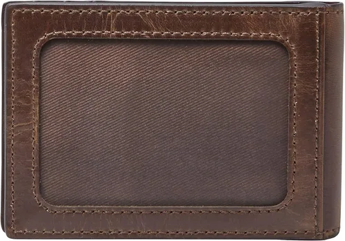 Vista 47 de Fossil Cartera Anderson de piel delgada y minimalista con bolsillo frontal plegable para hombre