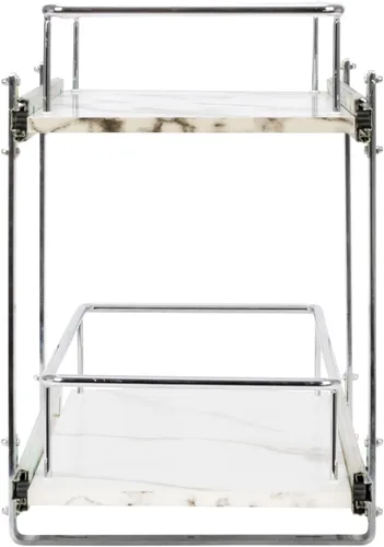 Vista 7 de Household Essentials C53340-1 Glidez mármol sintético - Organizador de armario de cocina de 2 niveles, estantes extraíbles, 22 pulgadas