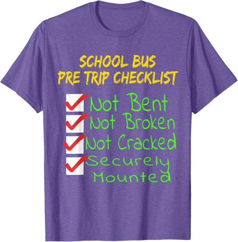 Vista 9 de Camiseta de camionero para conductor de autobús escolar CDL, Negro, S