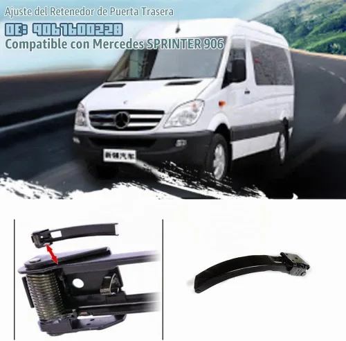 Vista 5 de Soporte de bisagra de puerta, puerta de carga trasera izquierda/derecha, guía localizadora de soporte para Mercedes Sprinter 906 2007-2016 para VW