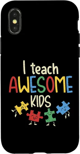 Vista 5 de iPhone 16 I Teach Awesome Kids Autismo Educación Especial Estuche para Maestro