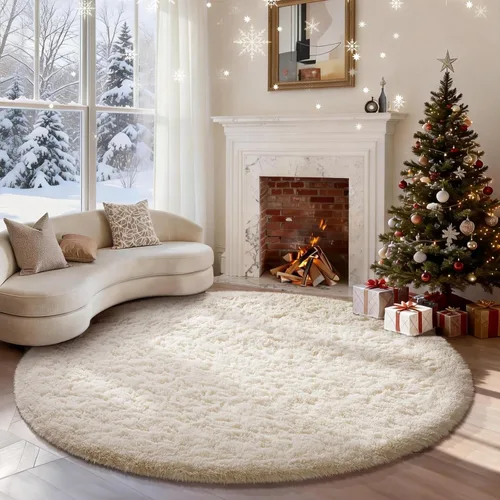 Vista 92 de Ophanie - Alfombras para sala de estar, antideslizante y suave, de felpa grandes y peludas para dormitorio, peludas para niños y niñas, decoración