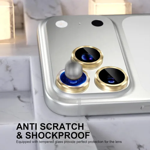 Vista 266 de Choiche Compatible para iPhone 16 Pro/iPhone 16 Pro Max Protector de Lente de Cámara, Vidrio Templado 9H Protector de Pantalla de Cubierta de Cámara