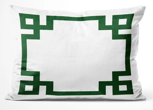 Vista 62 de Funda de almohada rectangular con cremallera en un lado impreso de 12 x 16 pulgadas, color blanco y rosa intenso Rosa fucsia