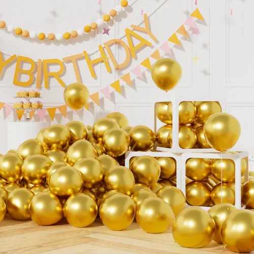 Vista 13 de AULE Globos Negros Metálicos de 5 pulgadas 50 Piezas Globos de Látex Negro Cromado Helio Brillante Engrosado Globo Decoración Perfecta para Fiestas