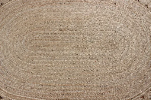 Vista 8 de Cape Cod - Alfombra trenzada de fibra de yute natural, alfombras indias kilim – Tapete pequeño de 3 x 2 pies tejido a mano de tejido plano para uso