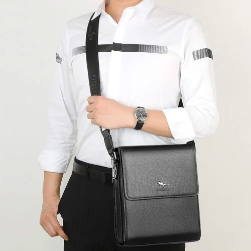 Vista 7 de LederleiterUSA Bolso de hombro de los hombres retro bolso de cuero bolso Crossbody bolsa mensajero personalidad maletín