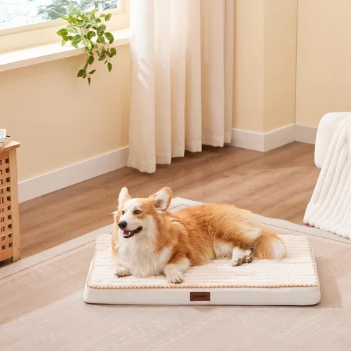 Vista 6 de ZOMISIA Cama Ortopédica para Perrera para Perros de Tamaño Grande - Cama Impermeable para Cachorros para Perrera de 36 Pulgadas con Funda de Pana