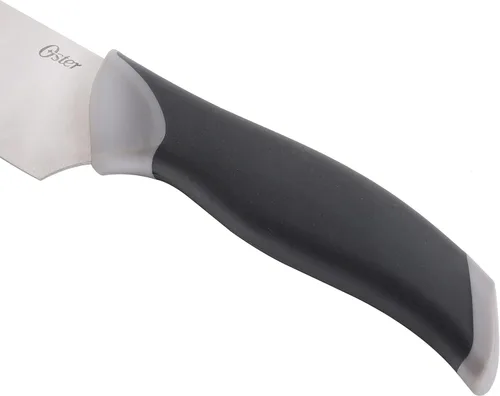 Vista 4 de Oster Lindbergh Juego de cuchillos de cocina con bloque de acero inoxidable de 14 piezas, negro - Cuchillos para cocina