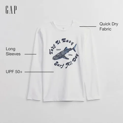 Vista 2 de GAP Boys' Long Sleeve Rashguard