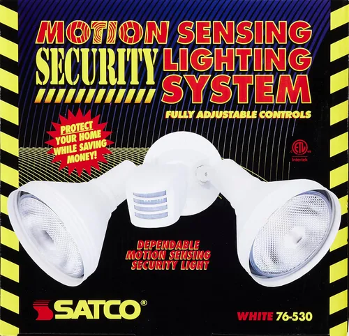 Vista 2 de Satco SF76/530 - Luz de inundación de seguridad resistente de aluminio fundido resistente a la intemperie con sensor de movimiento y escudos