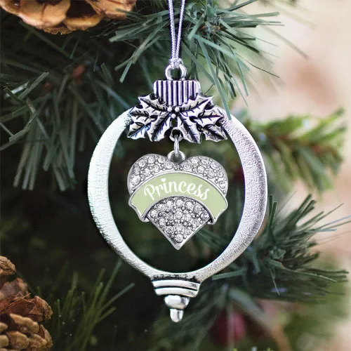 Vista 519 de Inspired Silver - Adorno con dije de hermana gemela - Adornos navideños de plata con circonitas cúbicas