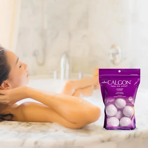 Vista 4 de Calgon Bath Fizzies, Lavanda y Miel, 8 piezas