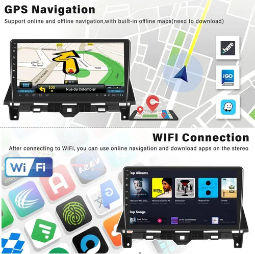 Vista 9 de SIXWIN Android 13 Estéreo del coche para Honda Accord 2008 2009 2010 2011 2012 2013 10.1 pulgadas pantalla táctil 2G+64G CarPlay Android Auto Car