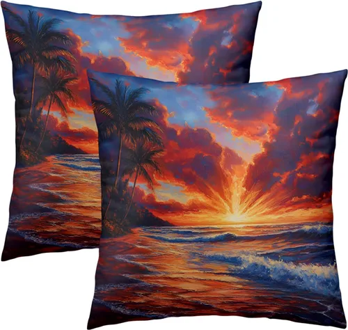 Vista 53 de Fundas de almohada marrón leopardo - 2 piezas Funda de almohada de guepardo 18x18 pulgadas Fundas de almohada de algodón con estampado de animales