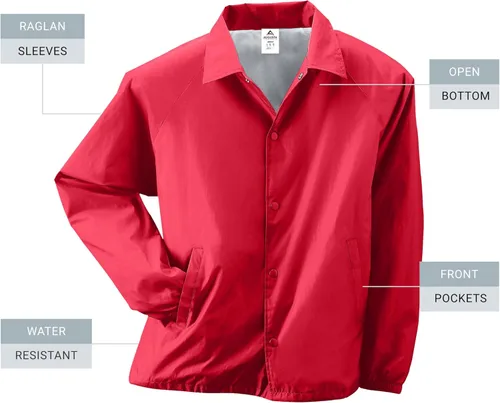 Vista 35 de Augusta Sportswear Chaqueta de entrenador de nailon para hombre/forrada