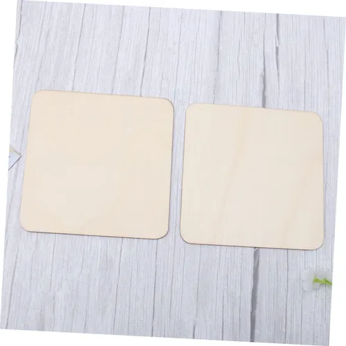 Vista 5 de NOLITOY Piezas de madera contrachapada de madera para manualidades, piezas de madera sin terminar, pieza de madera para bricolaje, rebanada