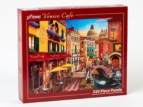 Vista 2 de Vermont Christmas Company Venice Cafe - Rompecabezas de 550 piezas