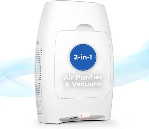 Vista 9 de EyeVac Air - Purificador de aire HEPA 2 en 1 y recogedor automático de vacío sin contacto, ultra rápido y potente, cubre 600 pies cuadrados