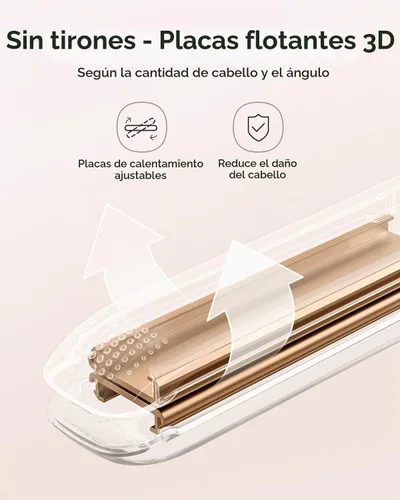 Vista 6 de Piastra per Capelli, profesional con rivestimento en nano-titanio, piastra 2 en 1 Titanium Flat Iron para el cabello hace que el cabello brillante