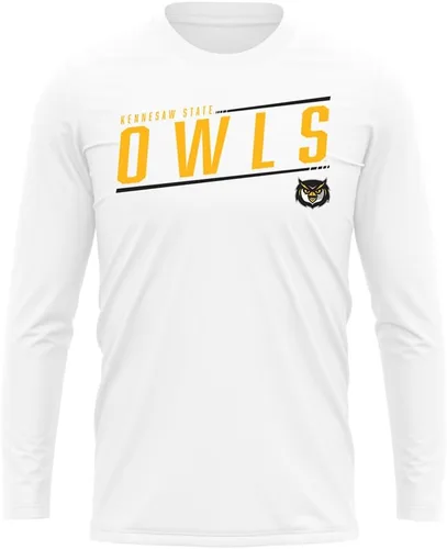 Vista 42 de Camisa deportiva de manga larga oficial de la NCAA Collegiate para hombre, colección de carbón elegante Universidad Estatal de Arizona/W/Sleek/Ls