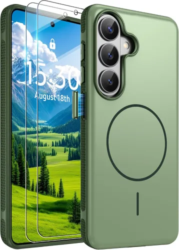 Vista 396 de Jshru Funda para Samsung Galaxy S26 Plus/Galaxy S25 Plus: para Galaxy S24 Plus [compatible con Magsafe] [2 protectores de pantalla HD] cubierta