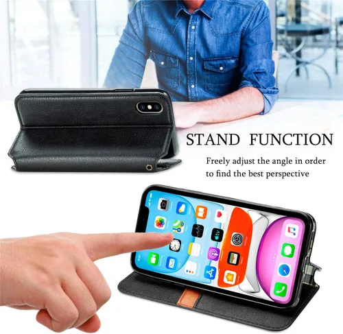 Vista 2 de Funda compatible con Xiaomi Poco X3 GT, compatible con Redmi Note 10 Pro (China) 5G con cierre magnético con soporte para tarjetas, color negro