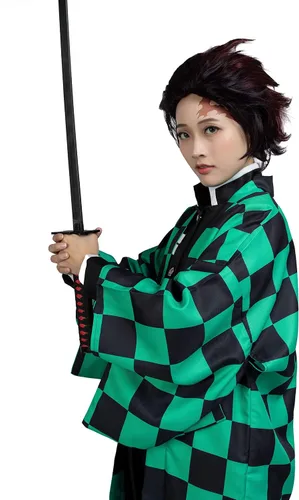 Vista 5 de Cosfun Disfraz de anime para cosplay con capa para Halloween mp005092