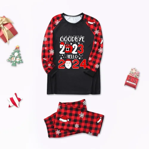 Vista 3 de KASAAS Pijamas de Navidad para la familia, conjuntos a juego para mujeres y hombres, divertidos trajes de descanso de Navidad para parejas