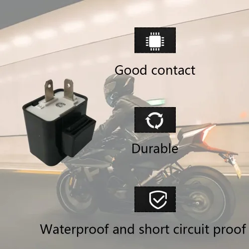 Vista 7 de Relé de señal de giro de motocicleta de velocidad ajustable de 12 V (2 pines, cobre, normalmente abierto, enchufe, automático, montaje con tornillo)