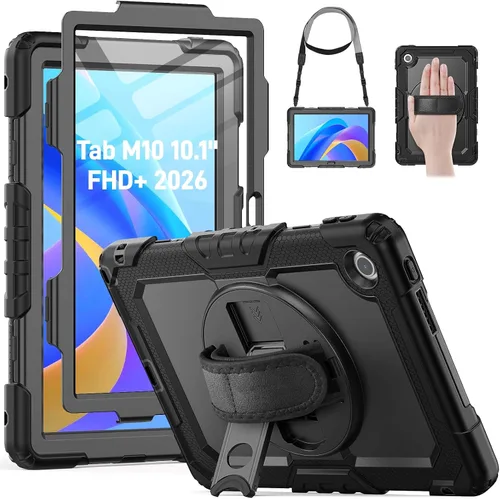 Vista 13 de HXCASEAC Funda para Lenovo Tab One de 8.7 pulgadas (TB-305FU) con protector de pantalla, soporte para bolígrafo, correa de mano, soporte ajustable