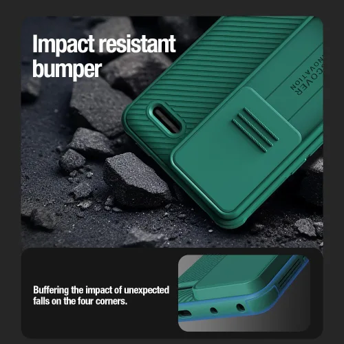 Vista 3 de Funda compatible con Xiaomi Redmi Note 13 Pro Plus, cubierta deslizante para lente de cámara, protección de privacidad, parte trasera de Azul