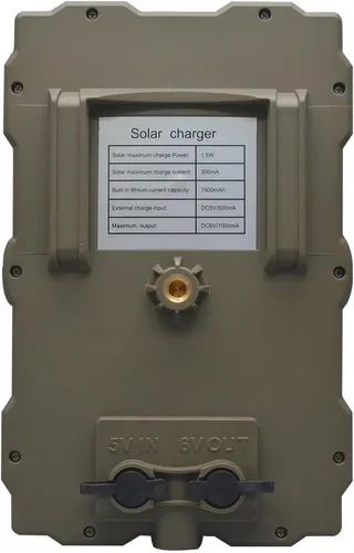 Vista 5 de Lixada Panel de carga solar Cámara de rastro Panel solar 1700mAh recargable para cámara de caza Carga solar al aire libre Alimentado por el sol