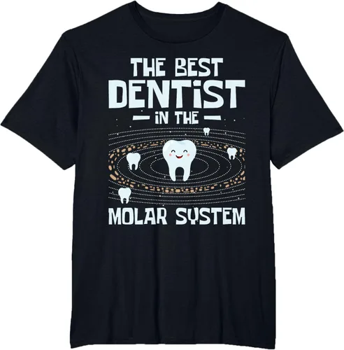 Vista 28 de El mejor dentista - Molar Teeth Dental Odontología DDS Camiseta Negro