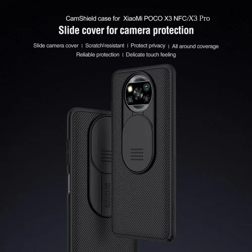 Vista 4 de Funda para Xiaomi Poco X3 NFC, CamShield Pro Slim Funda protectora con protector de cámara PC duro y TPU Ultra Thin Anti-arañazos Funda para xiaomi