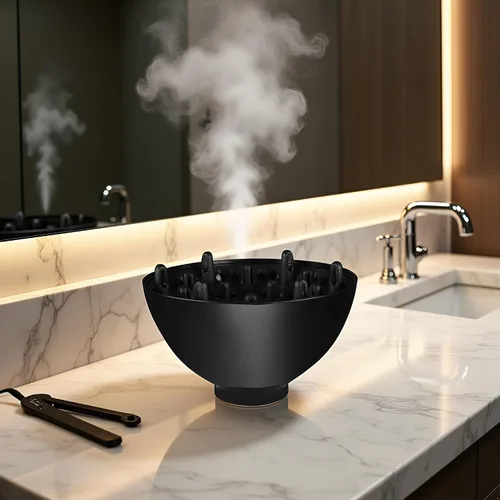 Vista 6 de Difusor de pelo, negro adaptable para secadores de pelo, difusor universal para secador de cuidado rizado, difusores y herramientas de peinado
