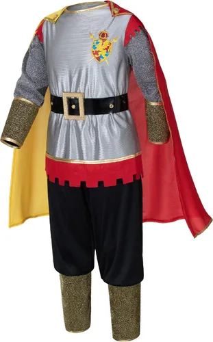 Vista 2 de Elibelle Disfraz medieval de caballero romano renacentista para niños con escudo y espada de espuma