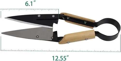 Vista 5 de Tijeras de oveja de un solo arco, hoja de acero al carbono resistente de 6.1 pulgadas, tijeras de mano de 12.5 pulgadas de largo para ovejas