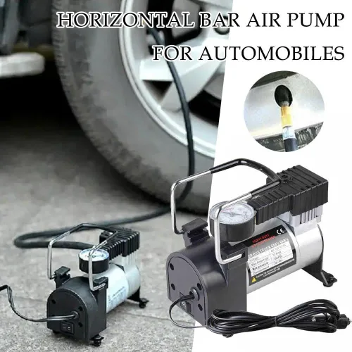 Vista 2 de Bomba de neumáticos de automóvil, inflador de neumáticos, compresor de aire portátil, bomba de aire para neumáticos de automóvil, bomba