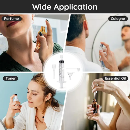 Vista 6 de Segbeauty Kit de Herramientas de Recarga de Perfume de 5ml, Juego de 8 Piezas de Herramientas de Dispensador de Perfume Transparente de Plástico