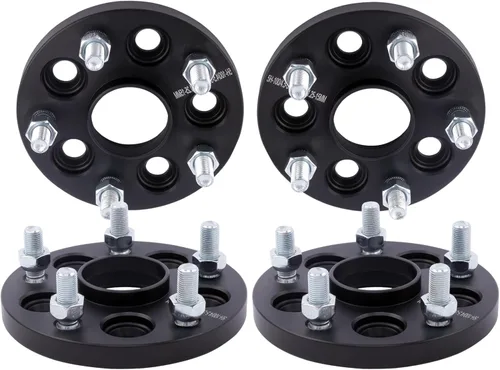 Vista 17 de 4 espaciadores de rueda centrados 5x115 de 1 pulgada con pernos de 0.551 x 0.059 in de orificio del cubo de 2.815 in compatibles con Dodge 5 Lug