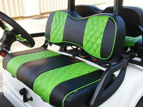 Vista 39 de Huskey Parts Company EZGO - Funda de asiento delantero naranja con costuras de diamante Medalist TXT 94-13, carrito de golf, 2 unidades naranja