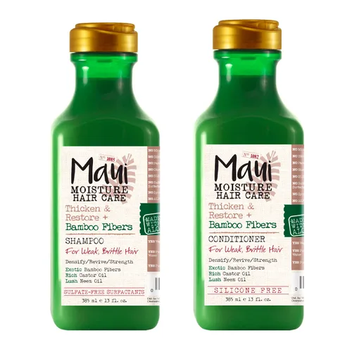 Vista 12 de Maui Moisture - Acondicionador fortalecedor y restaurador + fibras de bambú para suavizar cabello en transición o natural y renovar cabello