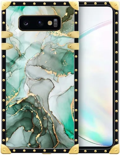 Vista 150 de Funda compatible con Samsung Galaxy S10 4G, TPU suave de lujo y parte trasera de policarbonato duro para niñas y mujeres, funda protectora a prueba